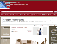 Tablet Screenshot of flowerslist.us
